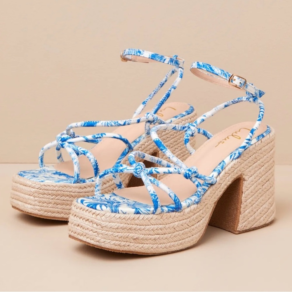 Lulu’s | Floral Print Platform Sandals